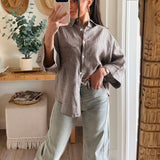Gabi Gingham Linen Shirt