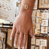 SAVVY D9 BLING BUBBLE INITIAL BRACELET