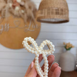 Pearl Bow Claw Clip