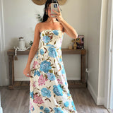 Seraphina Garden Strapless Maxi Dress