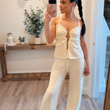 Cream Wood Bead Set - Top Only