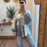 Denim Vintage Lace Jacket