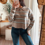 Callie Collared Button Down Sweater