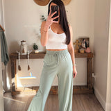 Sage Trendy Cotton Wide Leg Pants