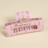 Floral Claw Clip - Pink/Blue