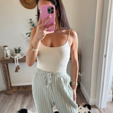 Muted Sage Pleated Button Down Top
