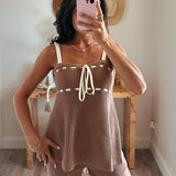 Talia Contrast Ribbed Shorts Set