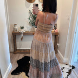 Floral Print Tiered Maxi Dress