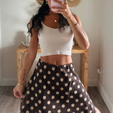 Leia Polka Dot Mesh Midi Skirt