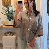Gabi Gingham Linen Shirt