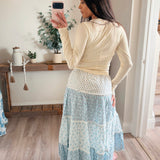 Elle Printed Tiered Maxi Skirt