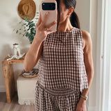 Ginger Gingham Linen Pants