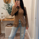 Taupe Sweet Dreams Bell-Sleeve Sweater