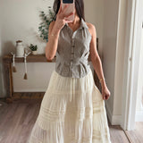 Sally Striped Pattern Collared Blouse