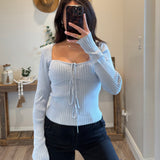 Blue Contemporary Detail Top