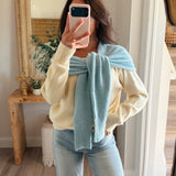 Copenhagen Colorblock Scarf Sweater