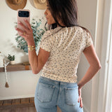 Khloe Floral Tie Front Tee