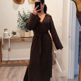Fudge Sweater Maxi Tie Dress