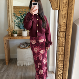 Zella Floral Satin Maxi Skirt