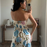 Seraphina Garden Strapless Maxi Dress