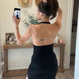 V-Neck Slit Dress