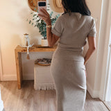 Veronica Ribbed Foldover Skirt Set