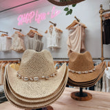 Western Straw Shell Cowboy Hat