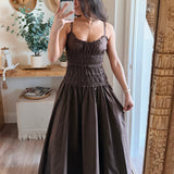 Luna Bean Smocked Maxi Cotton Dress