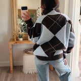 Uptown Muse Argyle Half Zip