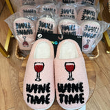 Wine Time Slippers