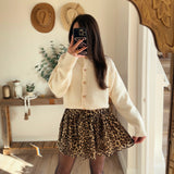 Cream Ribbon Button Down Sweater