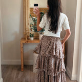 MAXI TIERED CHIFFON SKIRT