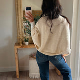 American Girl Knit Cape - Ecru