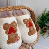 Fuzzy Teddy Bear Slippers
