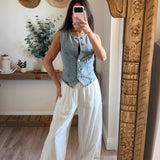 Linen Wide Leg Easy Pants