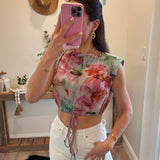 Watercolor Floral Crop Top