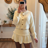 Pastel Yellow Button Sweater