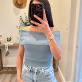 Dusty Blue Veena Top