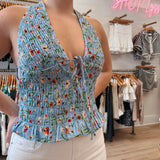 Fresh Floral Halter Top