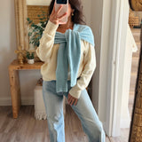 Copenhagen Colorblock Scarf Sweater