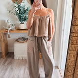 Montauk Striped Patterned Washed Sweats
