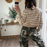 Millie Taupe Stripe Sweater
