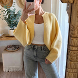 Lemon Dropped Shoulder Cardigan