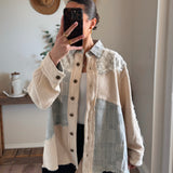 Oversize Skull Detail Lace Denim Jacket
