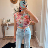 Watercolor Floral Crop Top