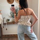 Kate Floral Strapless Bubble Top