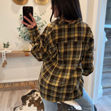 Brown & Yellow Plaid Top