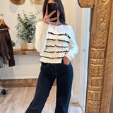 Bianca Tiered Ruffle Cardigan