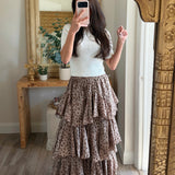 MAXI TIERED CHIFFON SKIRT
