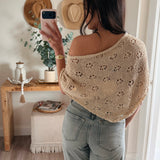 Taupe Daria Sweater Poncho